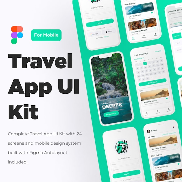 Travel App UI Kit & Design System