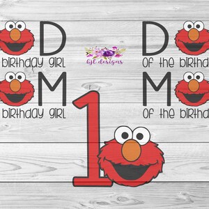 Elmo birthday hotsell shirt girl