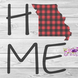 buffalo plaid missouri,home, PNG, JPG, Cricut, Silhouette, Digital Download