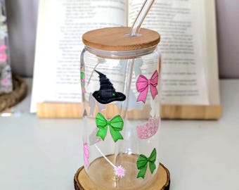 Vaso de cristal Libbey de inspiración malvada - Taza de café helado con temática de libros