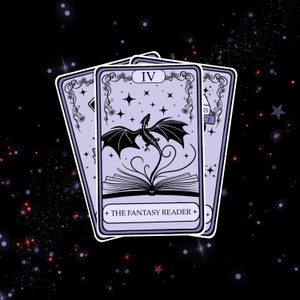 Le lecteur fantastique | de tarot - sticker livresques / booktok / book addict / fantaisie / liseuse / résistant à l'eau | cadeaux livresques
