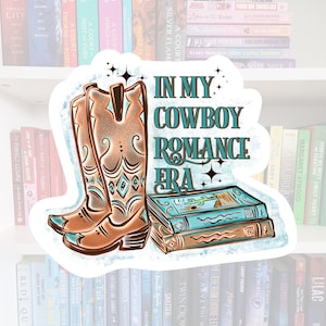 Cowboy Romance Era - adesivi da libro / booktok / book addict / cowboy romance / lettore / resistente all'acqua / regali da libro