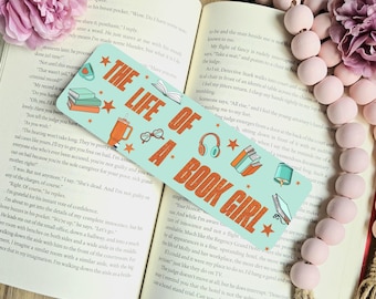 Segnalibro "La vita di una ragazza dei libri" / Regalo per gli amanti dei libri
