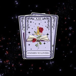 Les ennemis des amants | de tarot - sticker livresques / booktok / book addict / fantaisie / liseuse / résistant à l'eau | cadeaux livresques
