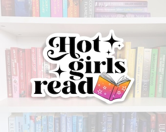 Hot Girls Read - pegatina literaria / resistente al agua / regalos / lectora / bookstagram
