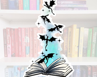 Book Dragons Vinyl Sticker – Bookish Reader Gift