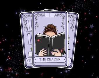 The Reader Tarot Card Sticker | Booktok, Water Resistant