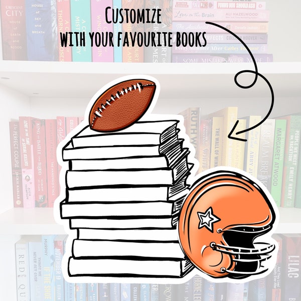 Book pile - sports romance | customizable sticker | booktok | hockey romance | football | books | bookstagram / sports