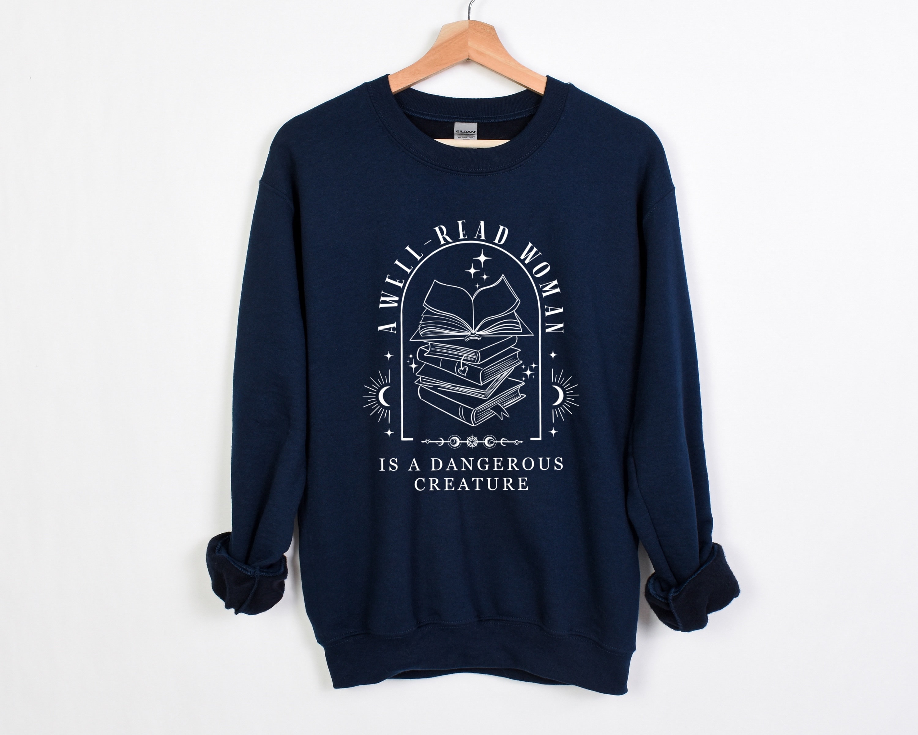 Sweatshirt "Livres Volants" – Amoureux Des Livres, Idée Cadeau Originale – Col Rond, 241 G – Taille Unique