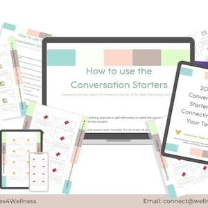 Teens and Parents Conversation Starter Cards , Counsellor Therapist Support, Psychology Kids Mental Health, Teenagers Coping Skills, GAD