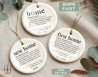 First Home Ornament Realtor Client Gift for New Home Owner, Personalized New Home Keepsake Ornament, Custom Realtor Closing Gift for Client