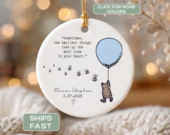 Personalized New Baby Keepsake Ornament, Custom Newborn Name Ornament, Baby Boy Keepsake Ornament Baby Girl Keepsake Baby’s First Ornament