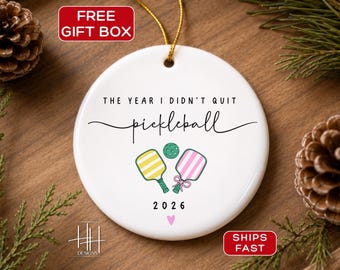Custom Pickleball Lover Ornament Pickleball Player Gift Ornament Pickleball Partner Gift Pickleball Team Christmas Ornament Pickleball Gift