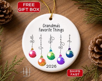 Custom Grandkids Names Ornament Personalized Grandparent Ornament Grandma Ornament Grandpa Ornament Nana Papa Gift Keepsake From Grandkids