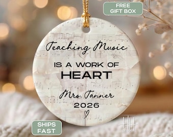 Music Teacher Ornament Personalized Music Teacher Appreciation Gift Custom Music Teacher Ornament Keepsake For Piano Teacher Thank You Gift