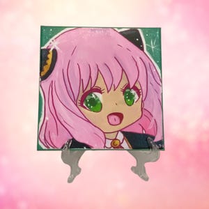 OOAK Painting Anime Manga Inspired | Female | Cartoon Character Portrait | Mixed Media On Stretched Canvas