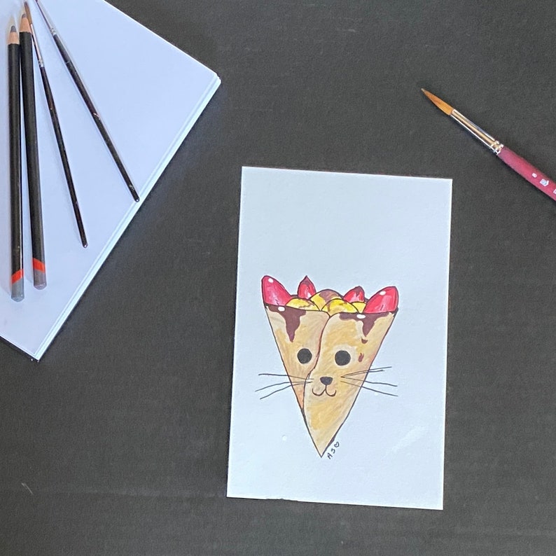 Food Animal Snacks | Cute Hand Drawn Color Sketch | 8.5
