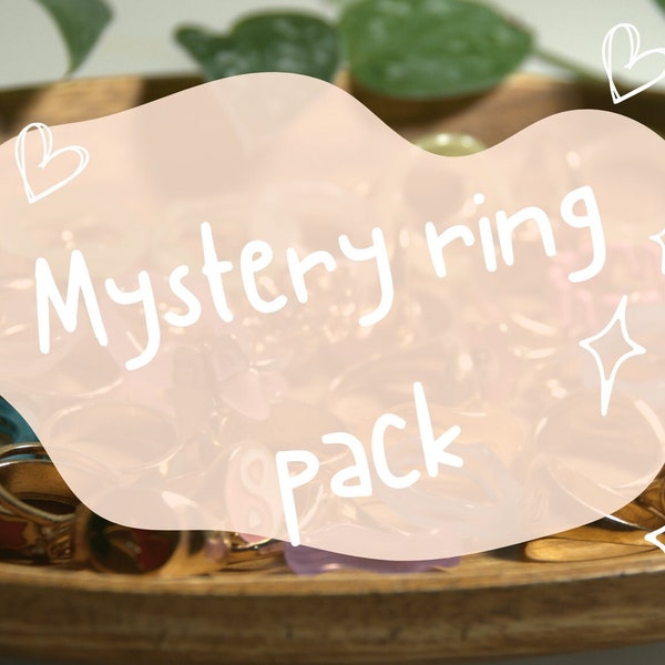 Mystery pack of 5 trendy rings,vintage rings,aesthetic rings,cute,funky,mystery box,woman's day gift