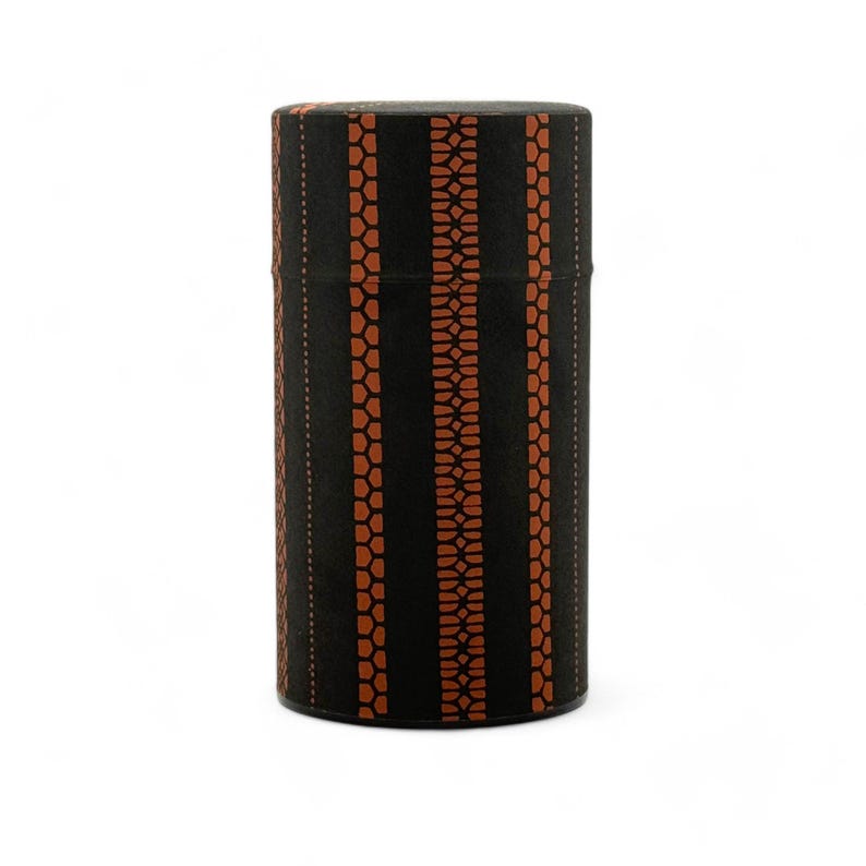 Inoue Tea Shima Stripe Washi Paper Tea Canister - Thumbnail 3
