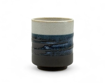 Japanese Iga Hatsushimo Blue Mino-yaki Handcrafted Yunomi 美濃焼 - Japanese Teacup