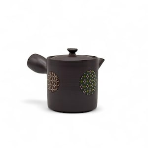 Kiritate Yuzen Banko-yaki Mini Kyusu 萬古焼 - Japanese Mini Teapot
