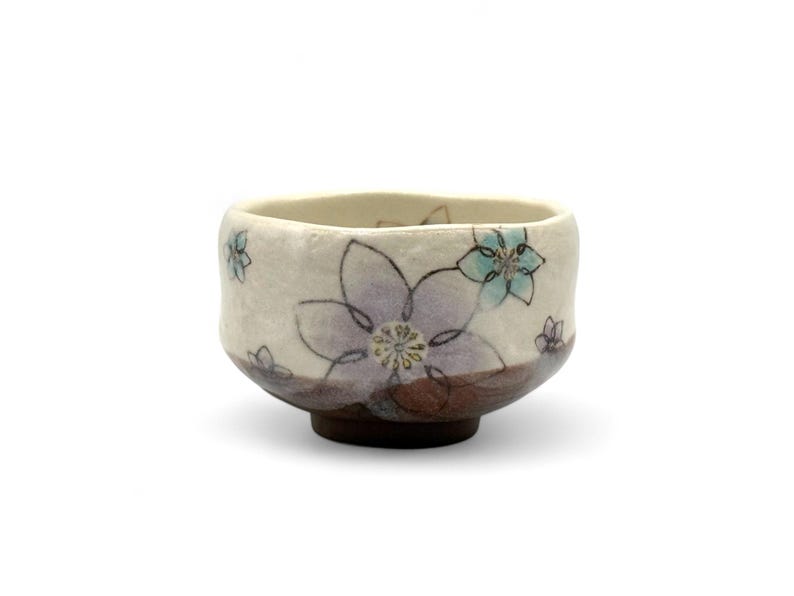 Inoue Tea Keiko Hana Mino-yaki Matcha Chawan - Thumbnail 4