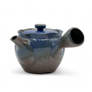 Japanese Maruyoshi Toki Blue Banko-yaki Kyusu 萬古焼 - Japanese Teapot