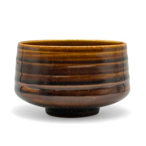 Japanese Ame Kessho Brown Mino-yaki Handcrafted Matcha Chawan 美濃焼 - Japanese Matcha Bowl