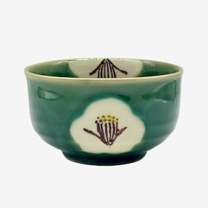 Japanese Handcrafted Midori Green Camellia Matcha Chawan - Japanese Matcha Green Tea Bowl - Inoue Tea