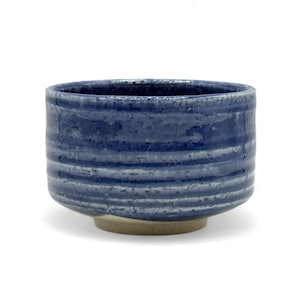 Japanese Ranyu Blue Mino-yaki Handcrafted Chawan 美濃焼 - Japanese Matcha Bowl