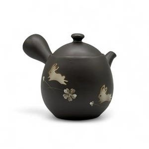 Fusensaku Kuro Usagi Black Tokoname-yaki Kyusu 常滑焼 - Japanese Teapot