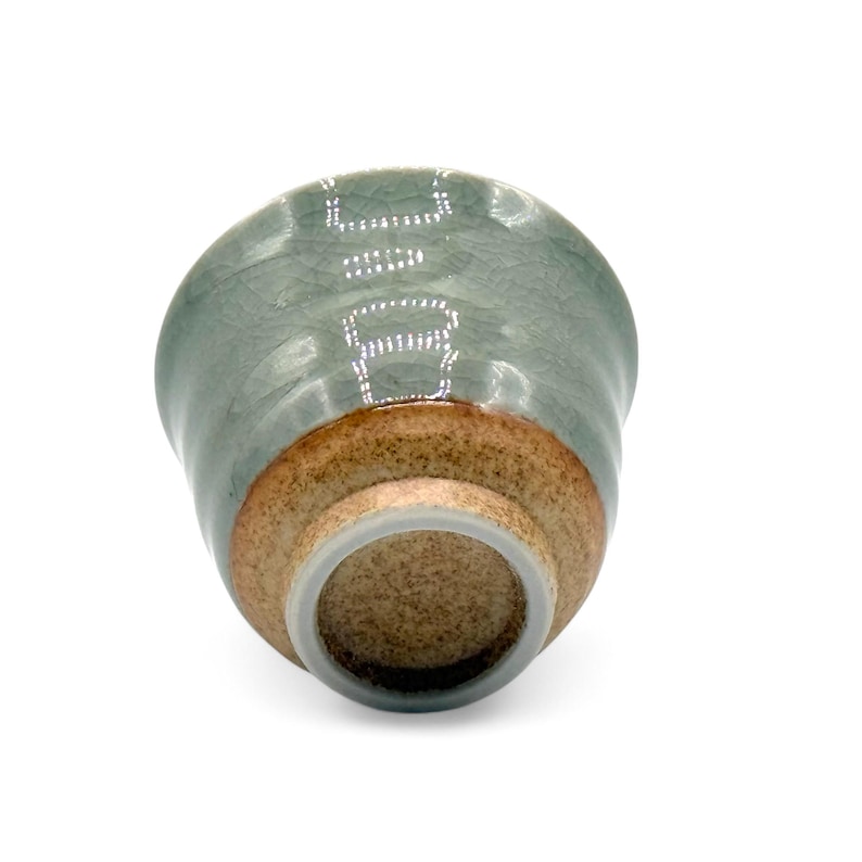 Japanese Handcrafted Seiji Celadon Green Sencha Teacup