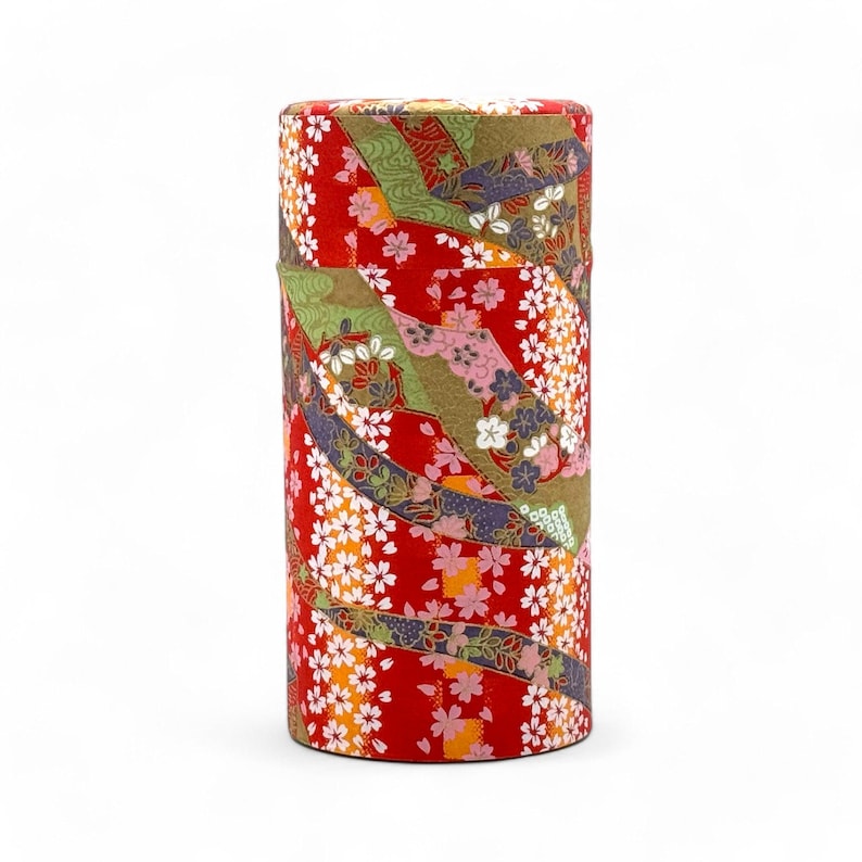 Inoue Tea Oiwai Washi Paper Wrapped Tea Canister - Thumbnail 4