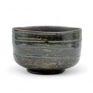 Japanese Numachi Green Mino-yaki Handcrafted Matcha Chawan 美濃焼 - Japanese Matcha Bowl