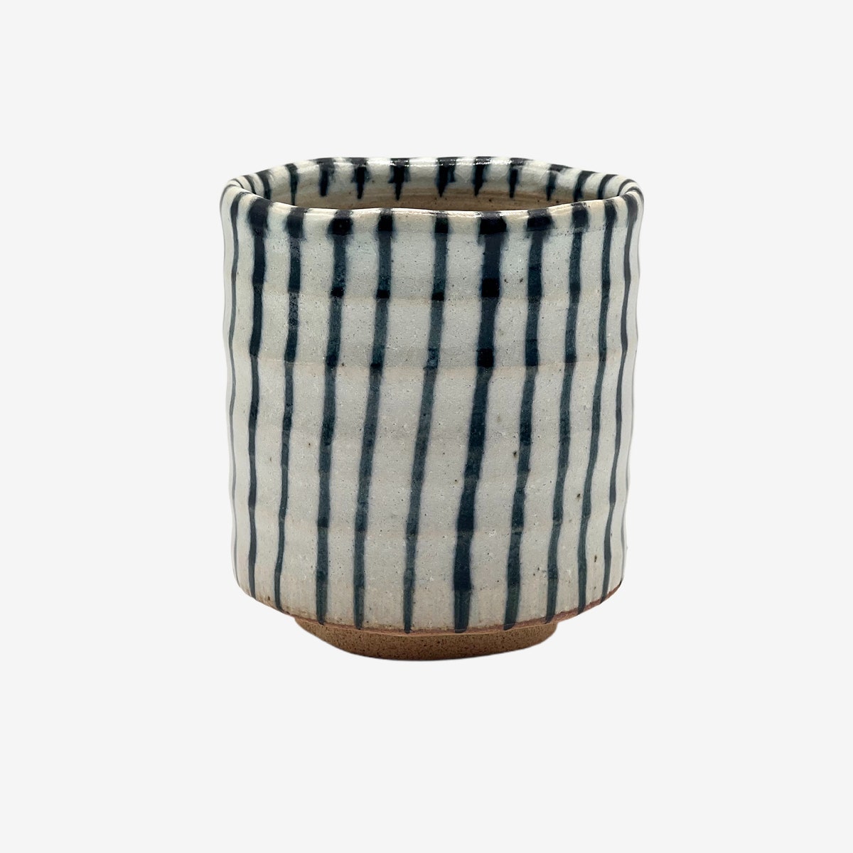 Japanese Handcrafted Kimura Stripe Tokusa White Yunomi Japanese Teacup Inoue Tea - Etsy