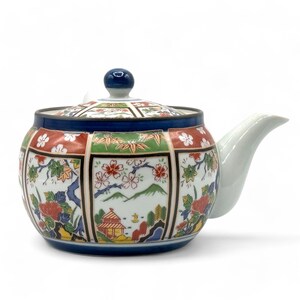 Japanese Nishiki Megumi White Arita-yaki Kyusu - Japanese Teapot