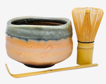 Japanisches Koya Brown Matcha Grüntee-Schalen-Chawan-Set – Japanische Matcha-Schüssel – Inoue-Tee