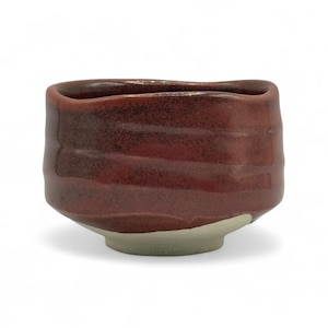 Japanese Tetsu Raku Red Mino-yaki Handcrafted Chawan 美濃焼 - Japanese Matcha Bowl