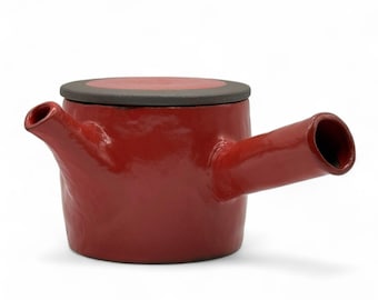 Japanese Isshin Clay Red Tokoname-yaki Kyusu 常滑焼 - Japanese Teapot