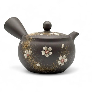 Japanese Fusensaku Nadeshi Gold Kuro Black Tokoname-yaki Kyusu 常滑焼 - Japanese Teapot