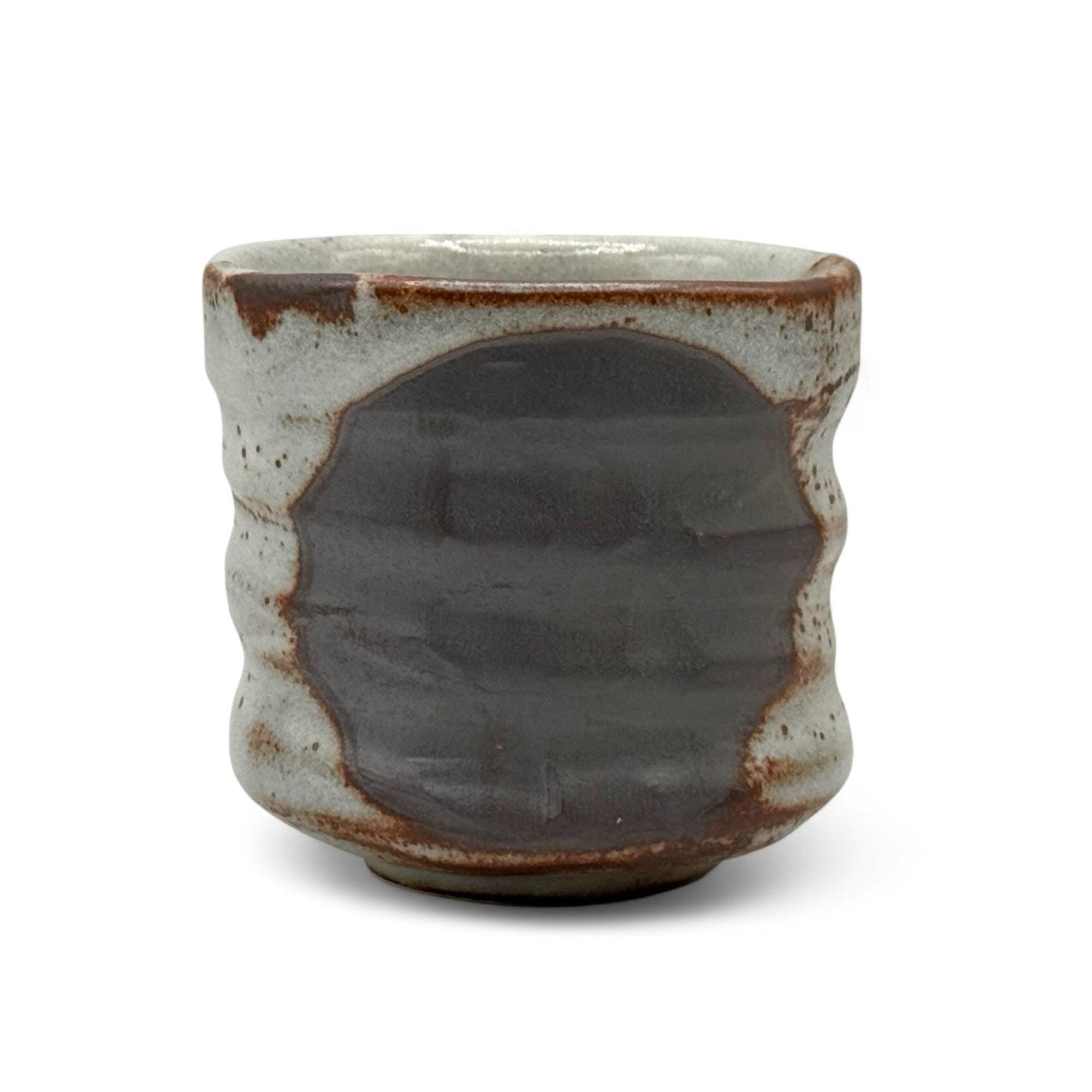 Nezumi Shino Gray Oversized Mino-yaki Yunomi 美濃焼 - Japanese Teacup