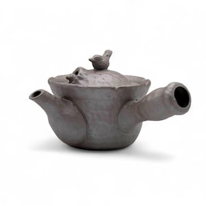 Japanese Tori Tobidashi Ko Banko-yaki Kyusu 萬古焼 - Japanese Teapot