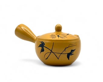 Japanese Yixing Hanabori Yellow Tokoname-yaki Kyusu 常滑焼 - Japanese Mini Teapot