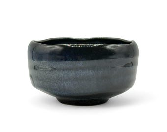 Yohen Midnight Blue Mino-yaki Handgefertigte Matcha Chawan !!