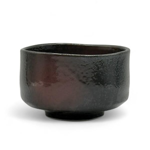 Japanese Kurosuna Black Mino-yaki Handcrafted Matcha Chawan 美濃焼 - Japanese Matcha Bowl