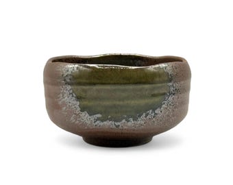 Japonés Nanban Brown Mino-yaki Matcha Chawan hecho a mano 美濃焼 - Cuenco de Matcha japonés