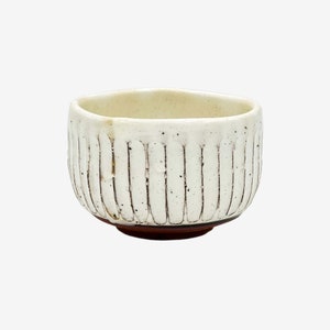 Japanese Handcrafted Ceramic Sogime White Mini Matcha Chawan Green Tea Bowl - Inoue Tea