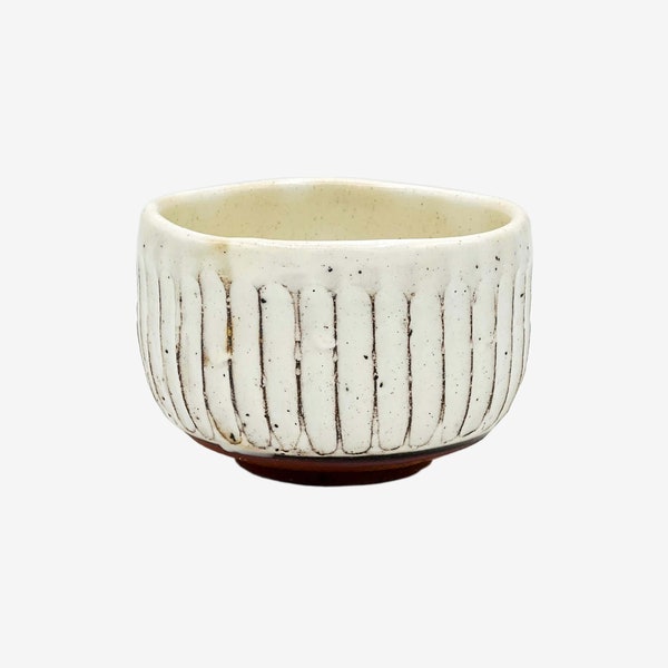 Japanische handgefertigte Keramik Sogime Weiß Mini Matcha Chawan Grünteeschale - Inoue Tea