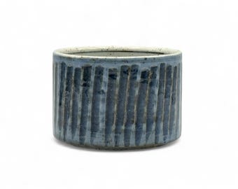 Japonés Ishiyaki Gosu Azul Mino-yaki Matcha Chawan hecho a mano 美濃焼 - Tazón de Matcha japonés