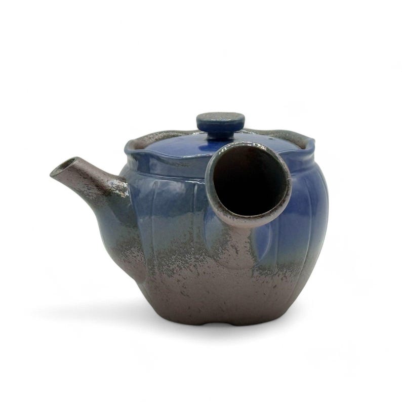 Japanese Maruyoshi Toki Blue Banko-yaki Kyusu - Thumbnail 2